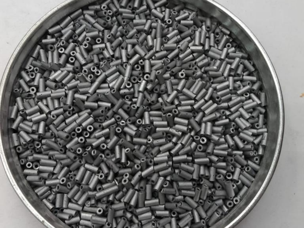 Grey Silver Pipe Glass Seed Beads- 4.5 mm