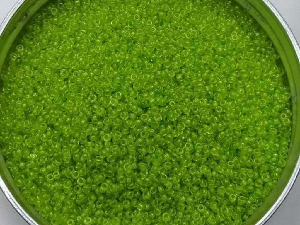 Lime Green Transparent Round Rocaille Glass Seed Beads- 2 mm (Wholesale)