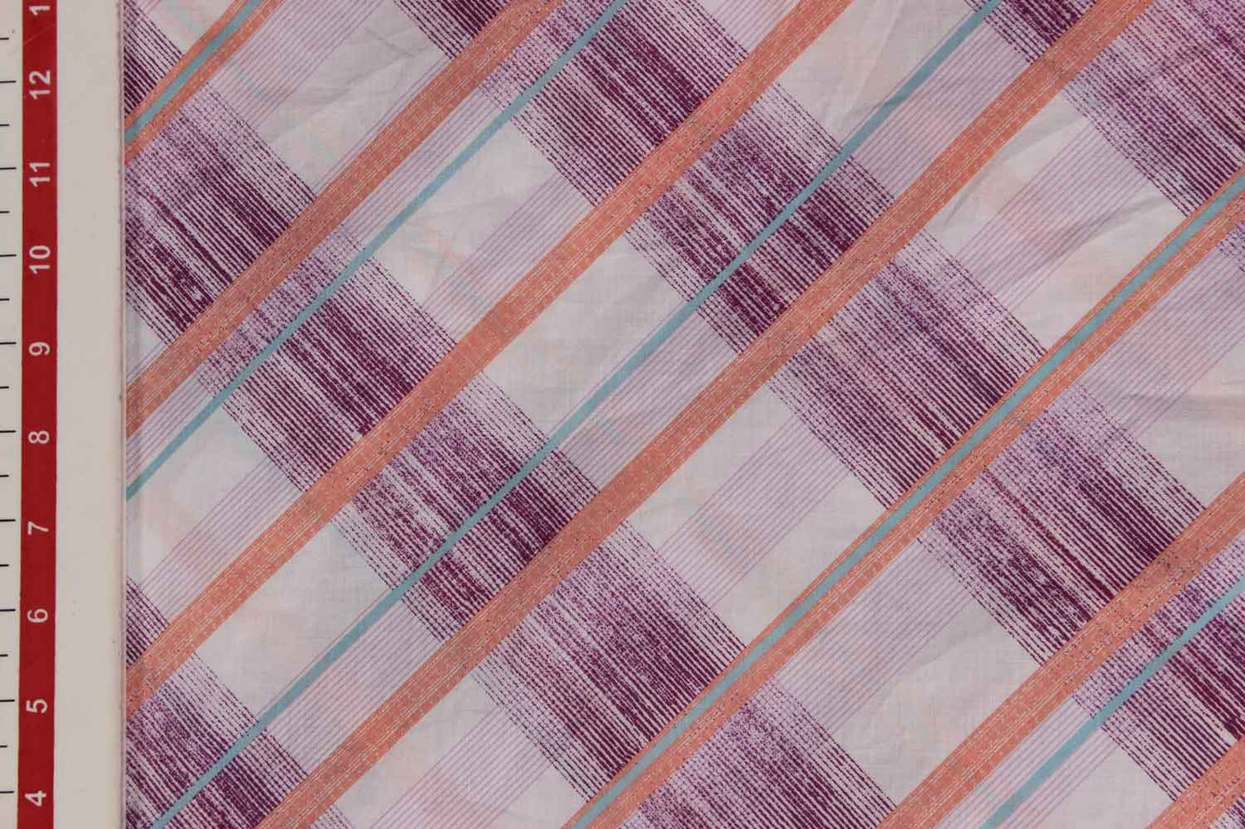 Multicolor Stripes Cotton Cambric Fabric