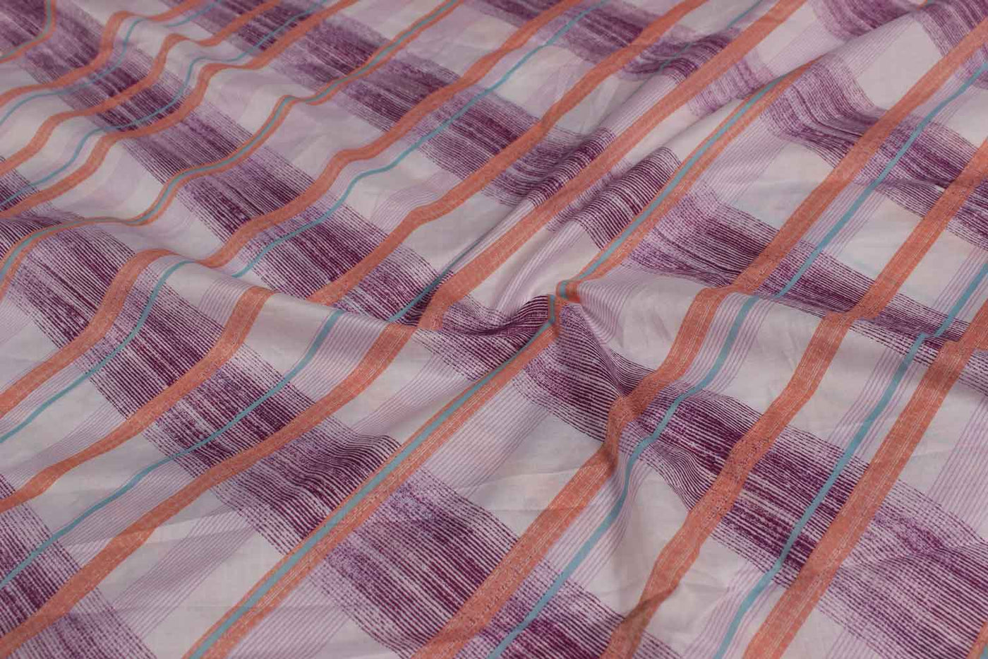 Multicolor Stripes Cotton Cambric Fabric