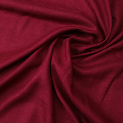 Maroon Plain Viscose Linen Satin Fabric (Wholesale)