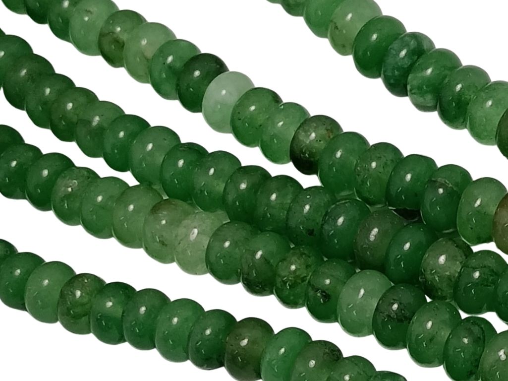 Green Circular Natural Stone Beads