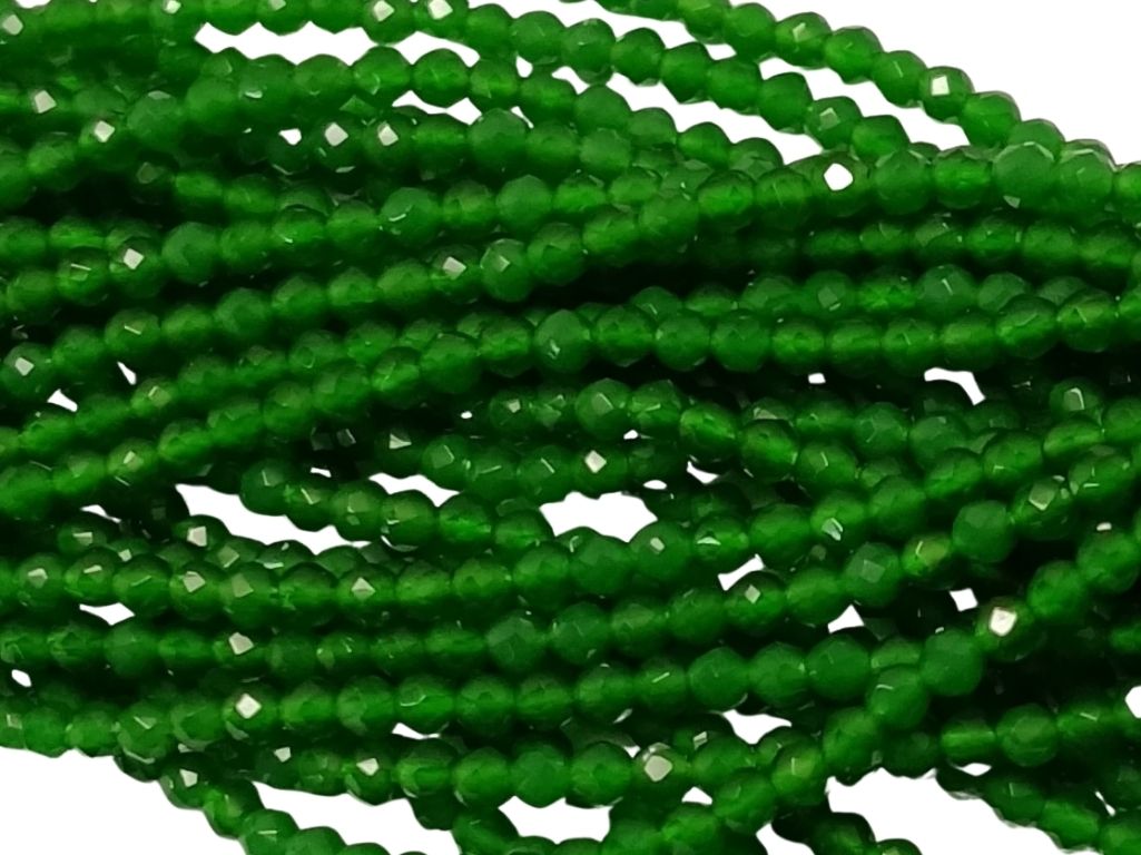 Dark Green Opaque Rondelle / Tyre Shaped Hydro Crystal Glass Beads