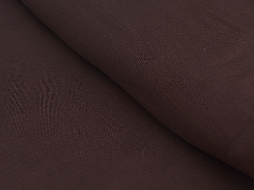 Dark Brown Plain Pure Viscose Gaji Silk Fabric (Wholesale)