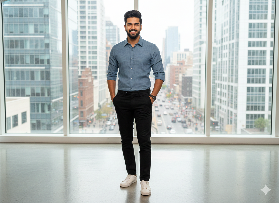 स्टील ब्लू कॉटन लिनन फ़ैब्रिक