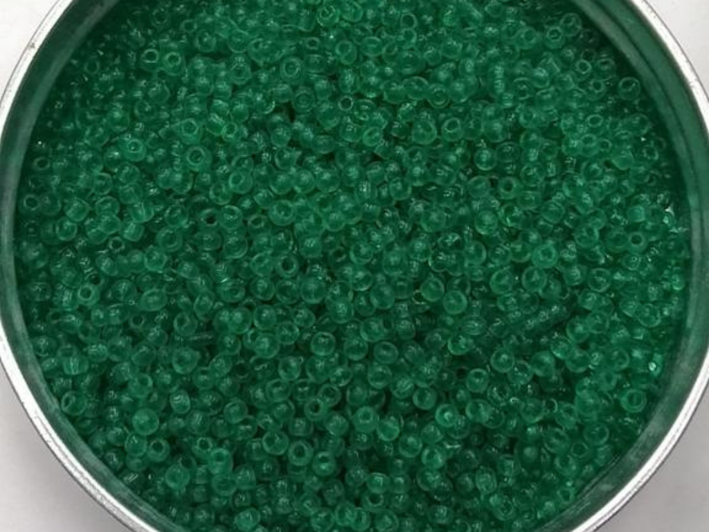 Forest Green Transparent Round Rocaille Glass Seed Beads- 2 mm (Wholesale)