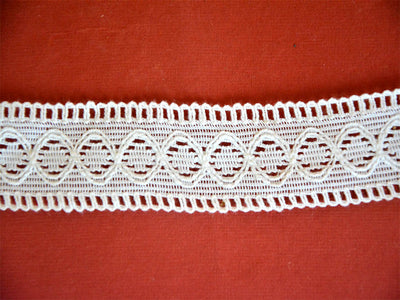 White Dyeable Pattern 40 Cotton Crochet Lace