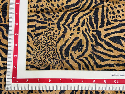 precut-of-2-meter-bronze-animal-print-satin-fabric