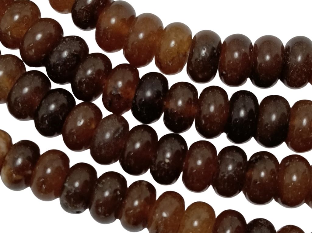 Dark Brown Circular Natural Stone Beads