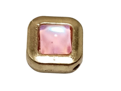 Baby Pink Square Metal Charms