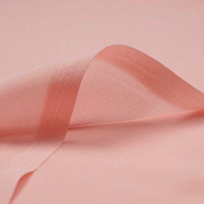 Peach Plain Polyester Georgette Fabric (Wholesale)