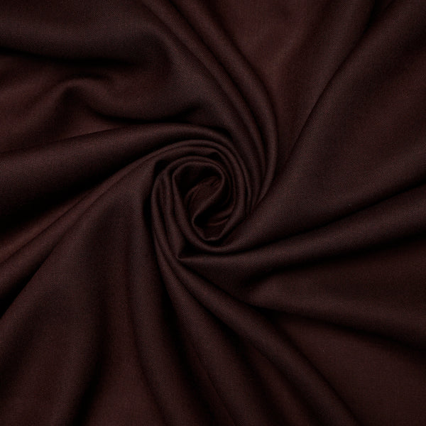 Coffee Brown Plain Dyed Rayon Fabric (Wholesale)