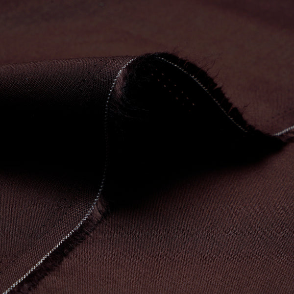 Coffee Brown Plain Dyed Rayon Fabric (Wholesale)