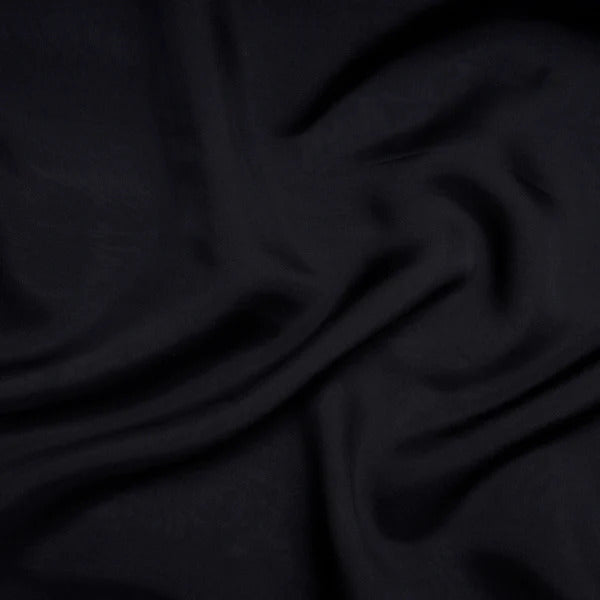 Black Plain Viscose Organza Fabric (Wholesale)