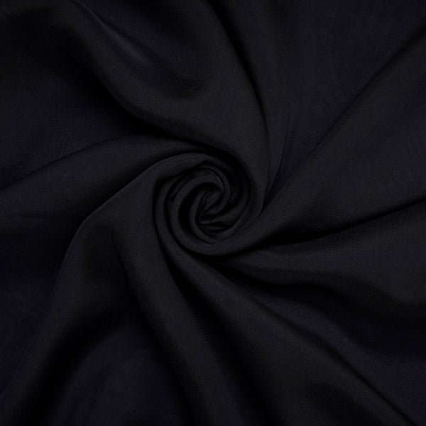 Black Plain Viscose Organza Fabric (Wholesale)