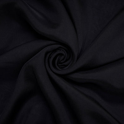 Black Plain Viscose Organza Fabric (Wholesale)