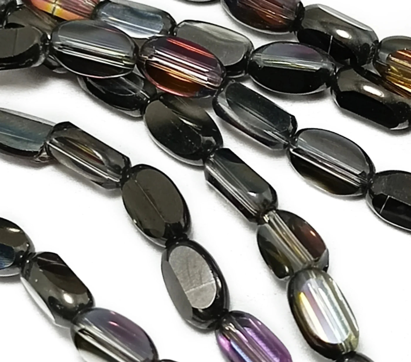 Multicolor Oval Designer Crystal Beads