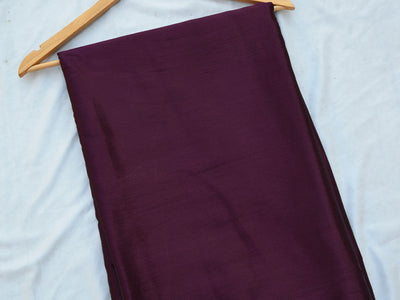 Violet Plain Pure Viscose Gaji Silk Fabric (Wholesale)