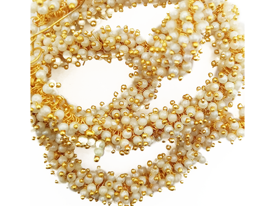 White Glass Loreal Beads