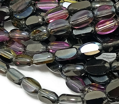 Multicolor Oval Designer Crystal Beads