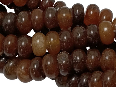 Dark Brown Circular Natural Stone Beads