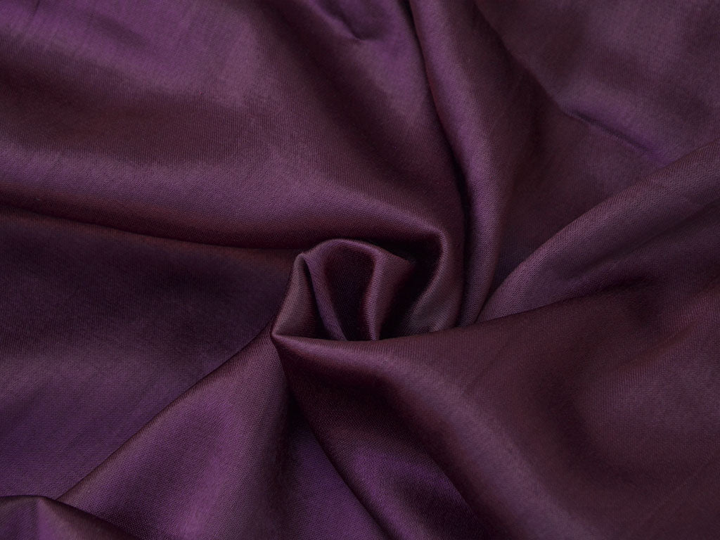 Violet Plain Pure Viscose Gaji Silk Fabric (Wholesale)