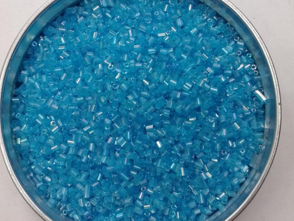 Light Blue Lustre 2 Cut Glass Seed Beads- 2 mm