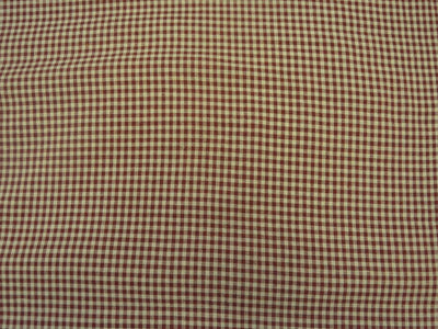 Maroon Checks Yarns Dyed Pure Cotton Fabric