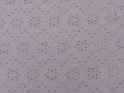 Pale Lavender Cotton Hakoba Embroidered Fabric