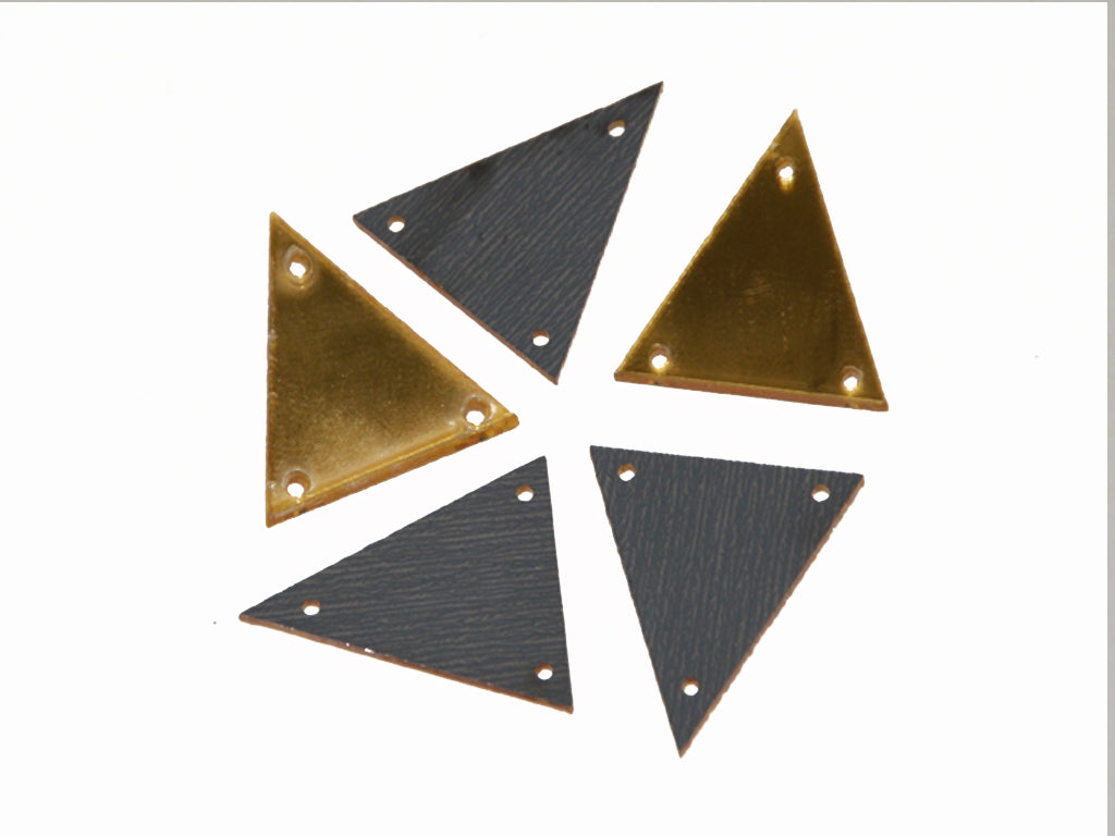 Golden Triangular Acrylic Mirror