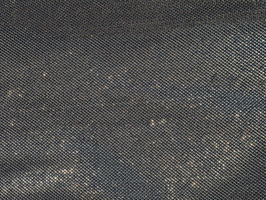 Silver Metallic Geometric Mesh Shimmer Interlock Bonding Fabric