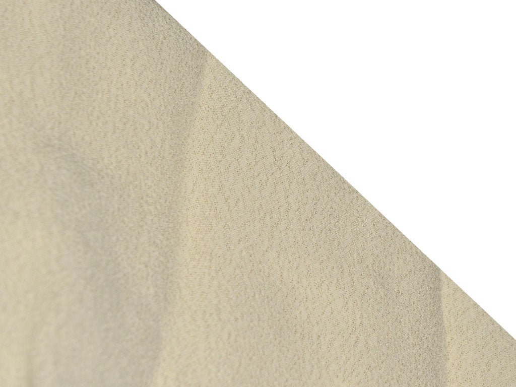 Off White Plain Textured Georgette Fabric