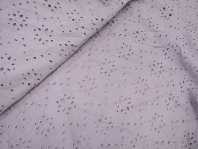 Pale Lavender Cotton Hakoba Embroidered Fabric