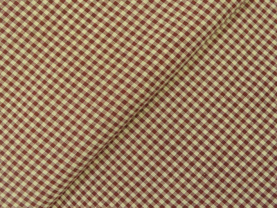 Maroon Checks Yarns Dyed Pure Cotton Fabric