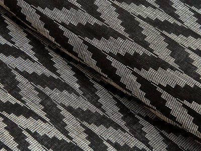 Black & Gray Chevron Pattern Pure Cotton Jacquard Fabric