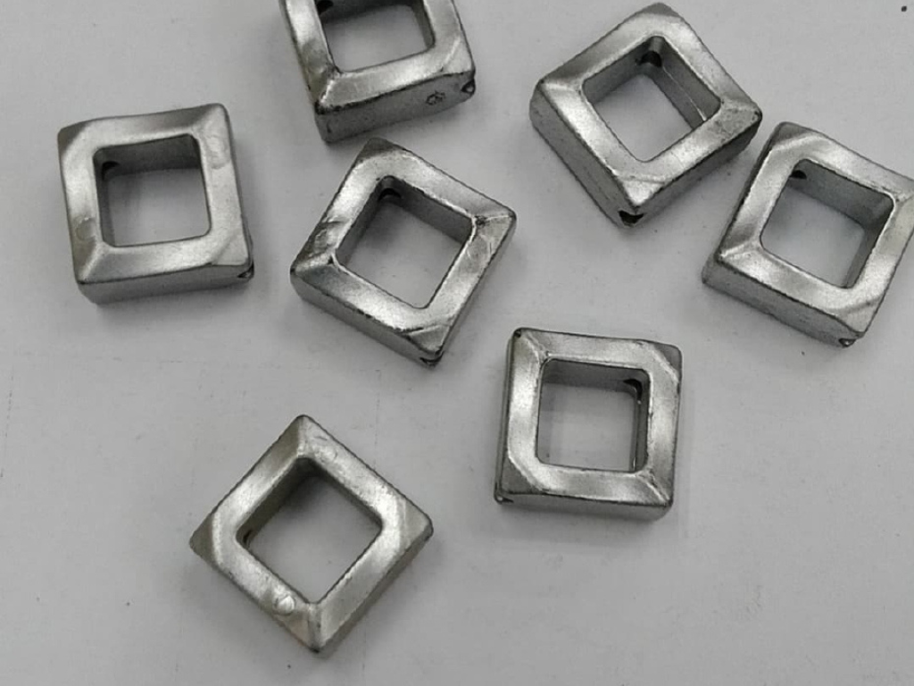 Silver Square Plastic Stones