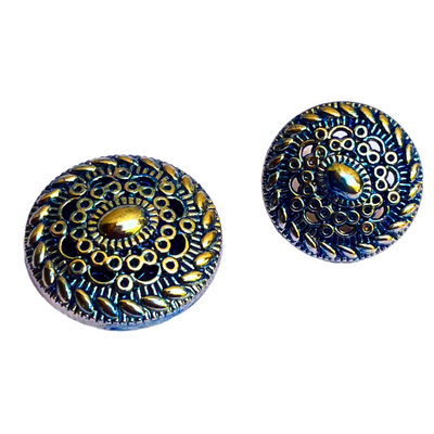 Blue & Golden Designer Metal Buttons