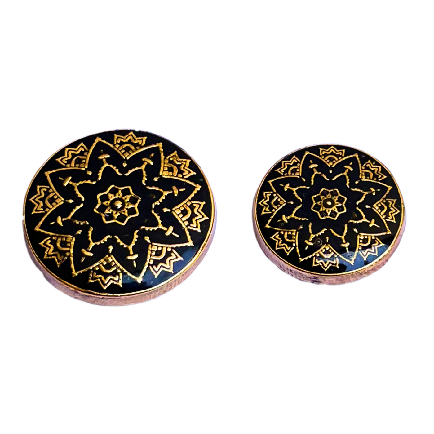 Black and Golden Designer Metal Buttons