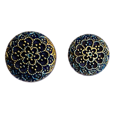 Blue & Golden Designer Metal Buttons