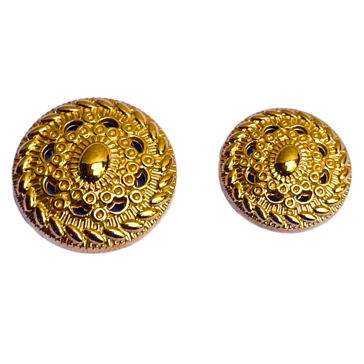 Golden Color Round Desginer 1 Hole Metal Buttons