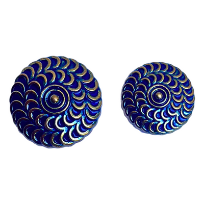 Blue Color Elegant Traditional Designer Round 1 Hole Metal Buttons