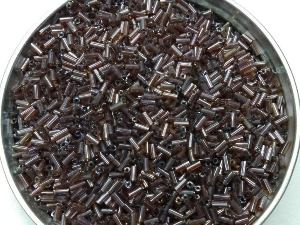 Purple Lustre Pipe Glass Seed Beads- 4.5 mm (Wholesale)