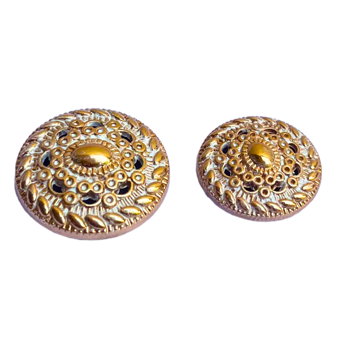 White & Golden Designer Metal Buttons