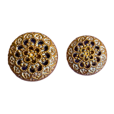 White & Golden Designer Metal Buttons