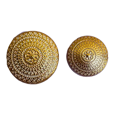 White & Golden Designer Metal Buttons