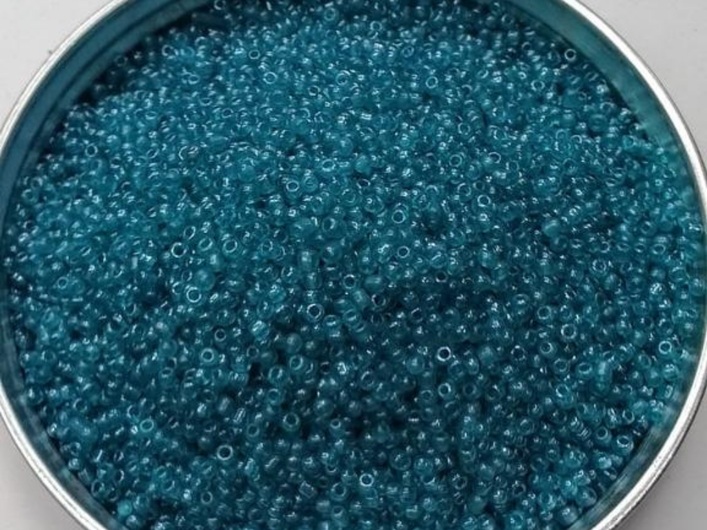 Bright Teal Blue Round Rocaille Glass Seed Beads- 2 mm