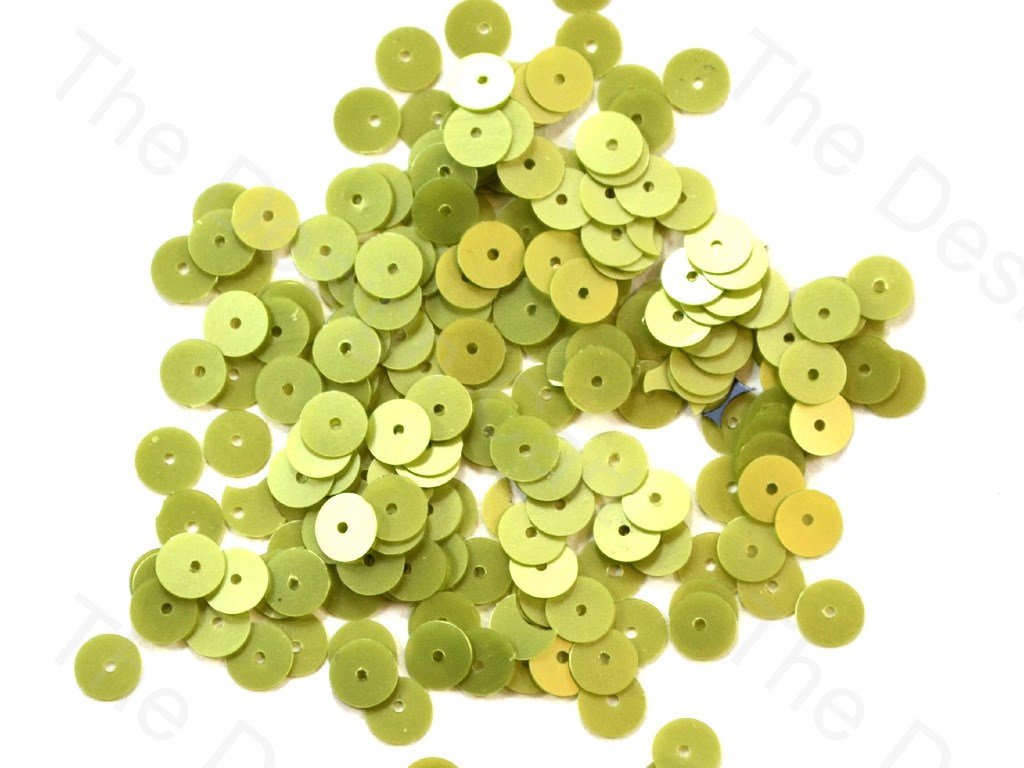 Lime Green Centrehole Circular Plastic Sequins (1581781057570)