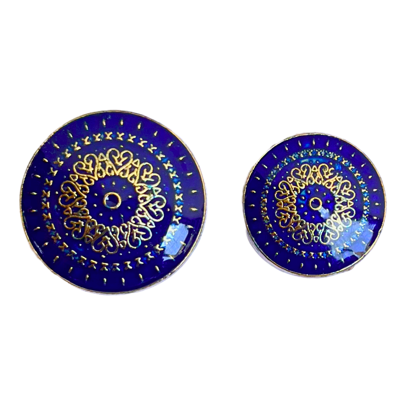 Blue and Golden Designer Metal Buttons