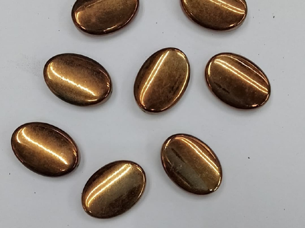 Brown Oval Plastic Stones