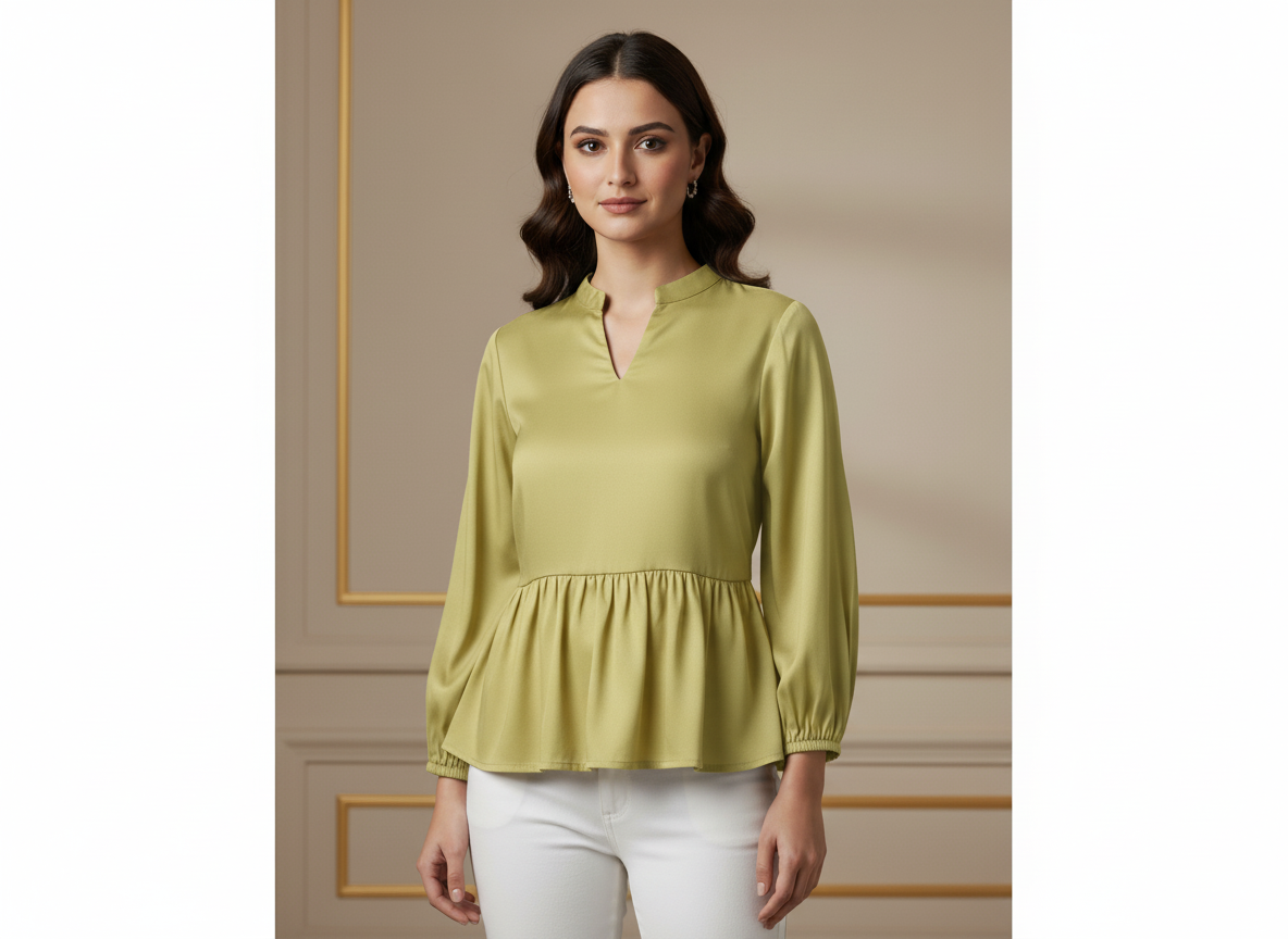 Pastel Yellow Plain Malai Satin Fabric